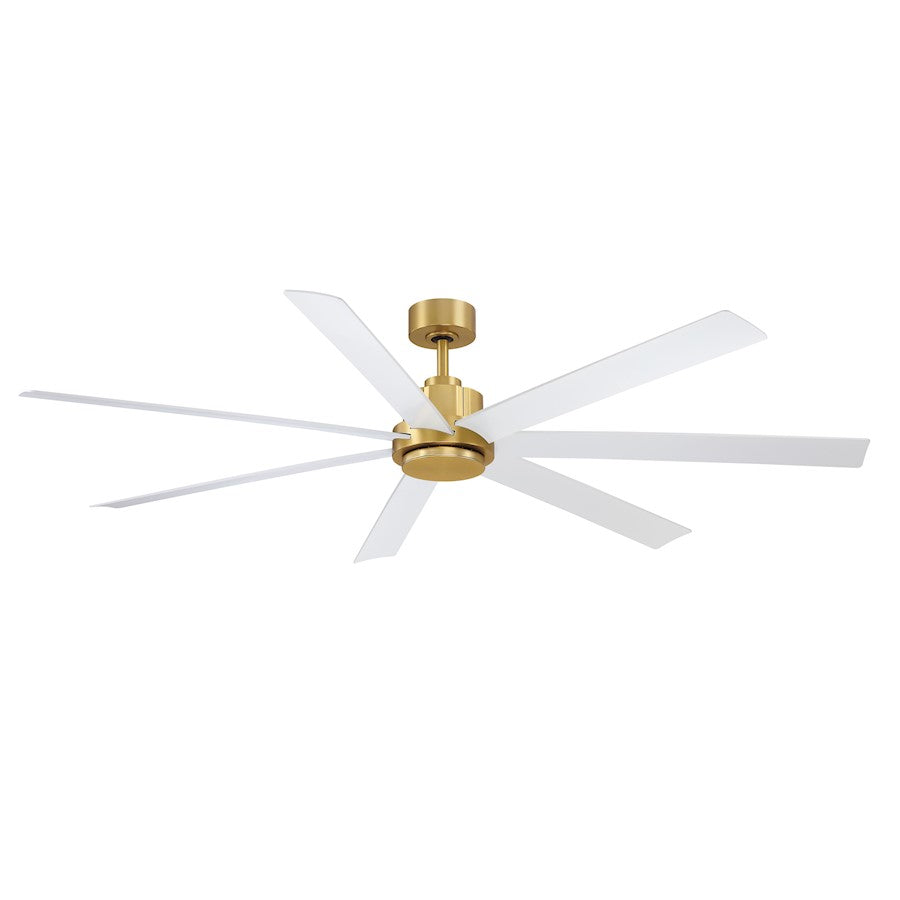 Fanimation Pendry 72" Ceiling Fan/White Blades, Brass Opal/White - FPD6872BSMW