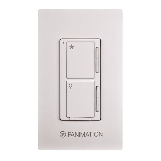 Fanimation Wall Control Fan 3 Speeds and Dimming Light, White