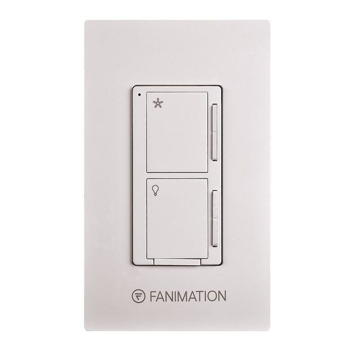 Fanimation Wall Control Fan 3 Speeds and Dimming Light, White