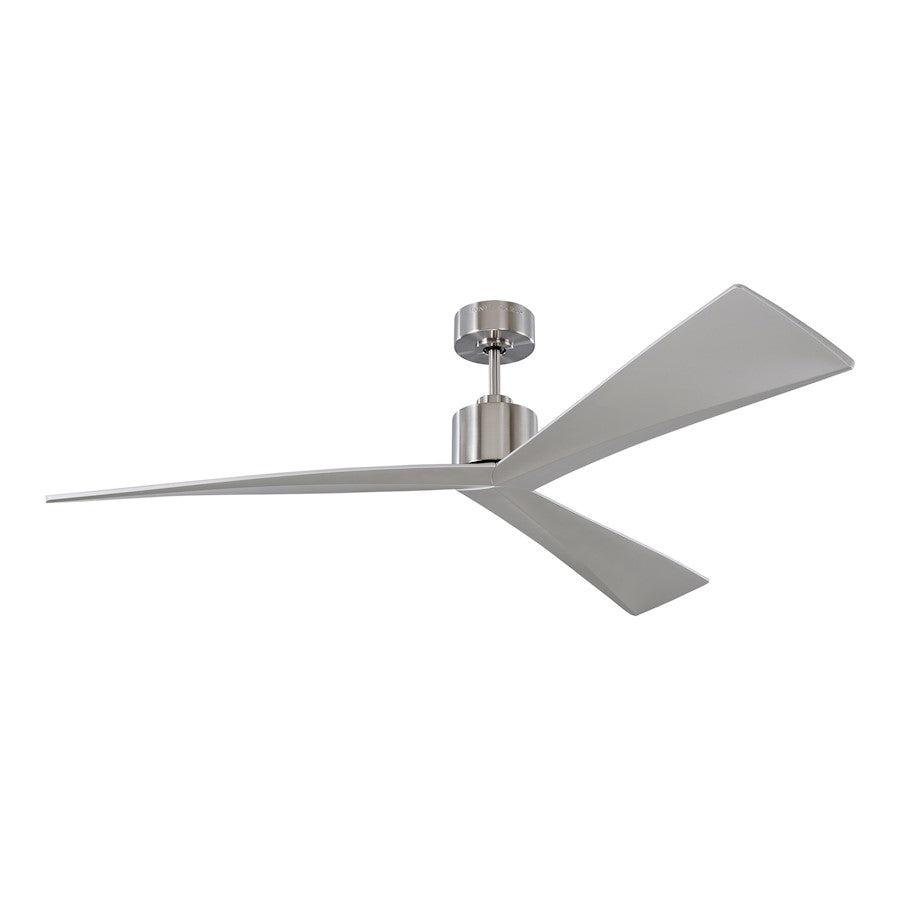 Visual Comfort Fan Adler 60" Ceiling Fan, Brushed Steel