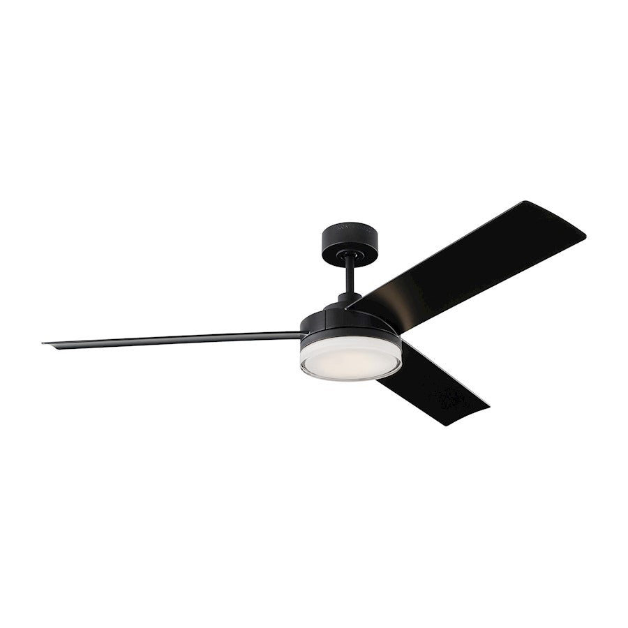 Monte Carlo Fan Company Cirque Indoor Ceiling Fan, Midnight Black - 3CQR56MBKD