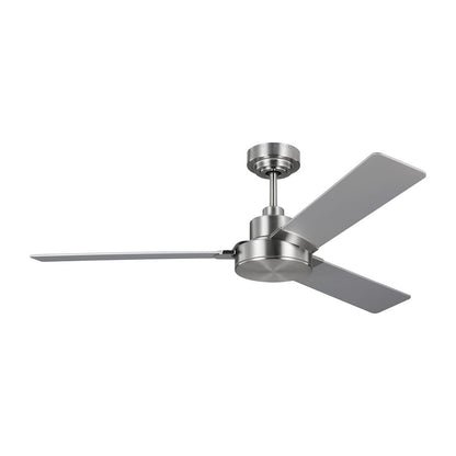 Monte Carlo Fan Company Jovie 52" Ceiling Fan, Steel/Silver/Walnut - 3JVR52BS