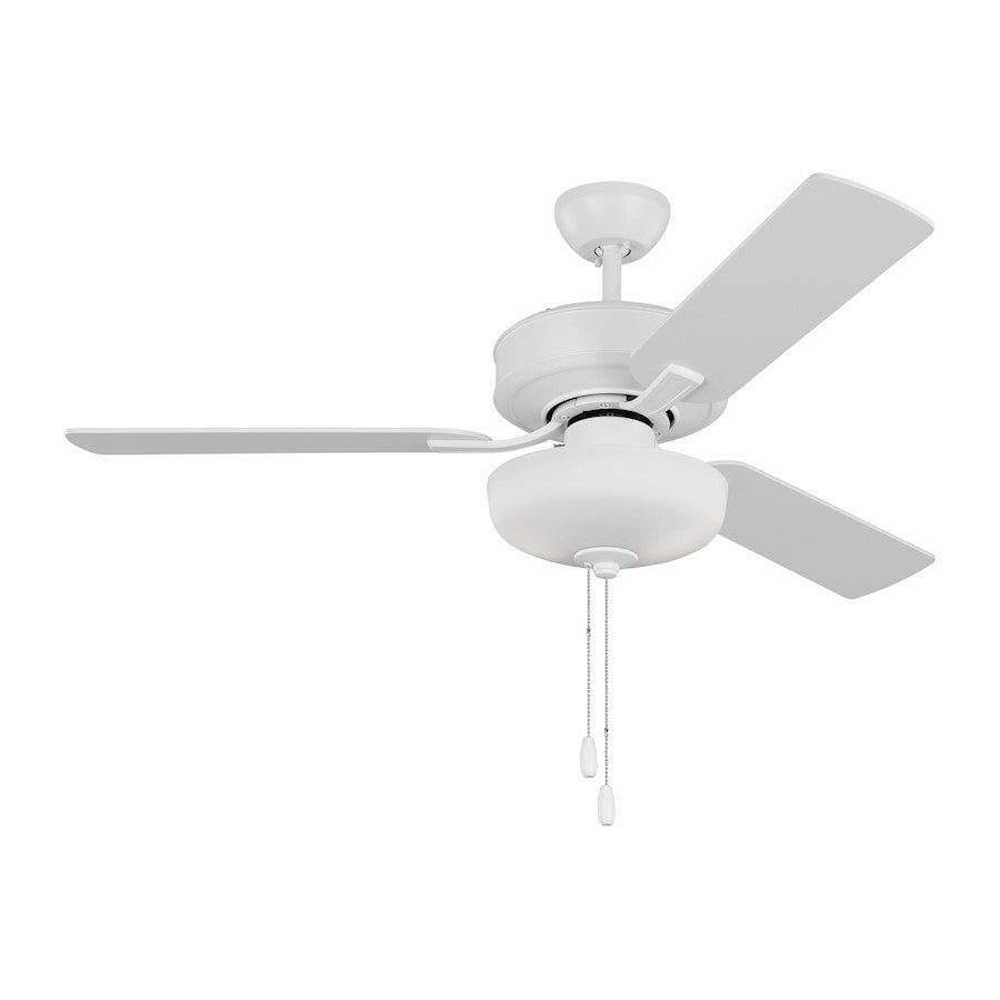 Monte Carlo Fan Company Linden 48 LED Ceiling Fan, Matte White - 3LD48RZWD