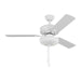 Monte Carlo Fan Company Linden 48 LED Ceiling Fan, Matte White - 3LD48RZWD