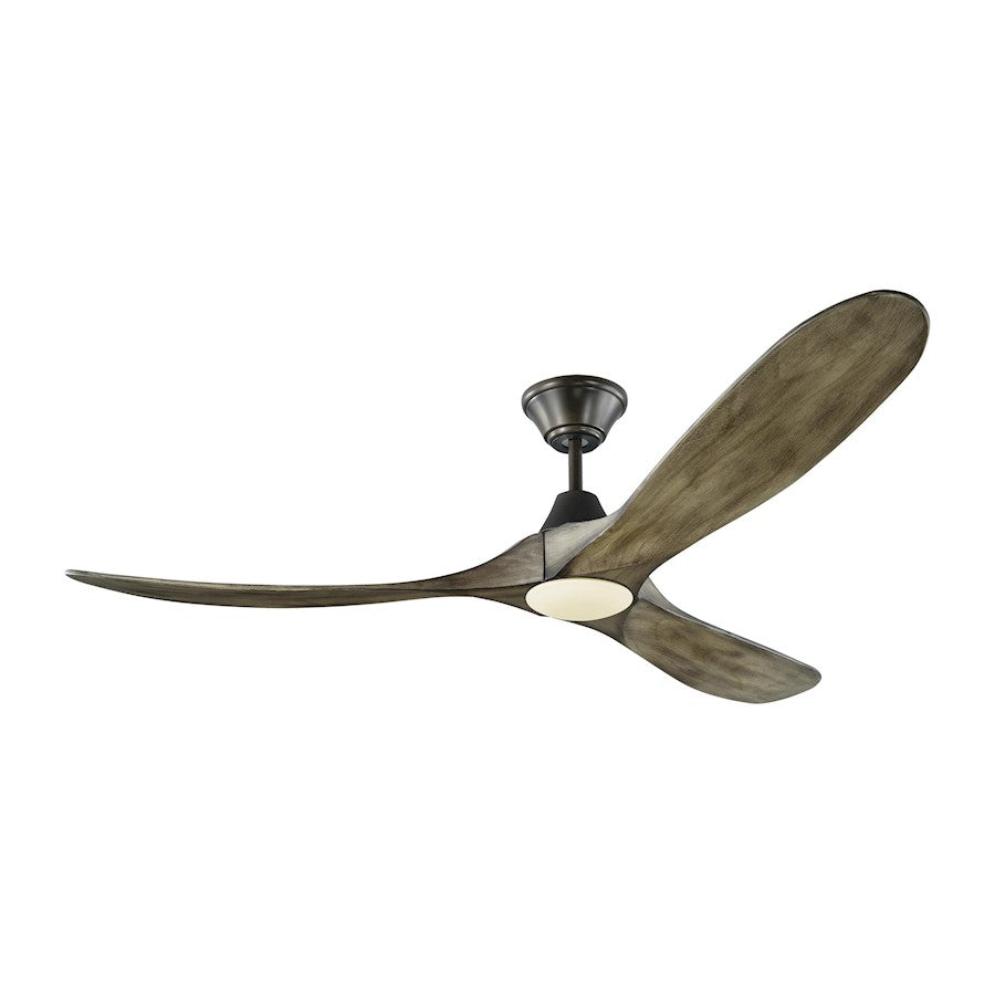 Monte Carlo Fan Company Maverick LED Ceiling Fan, Aged Pewter - 3MAVR60AGPD