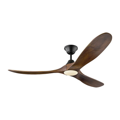 Monte Carlo Fan Company Maverick LED Ceiling Fan, Black/Walnut - 3MAVR60BKD