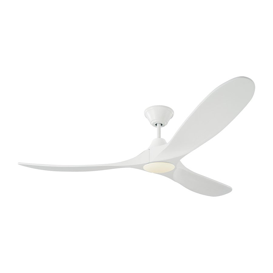 Monte Carlo Fan Company Maverick LED Ceiling Fan, Matte White - 3MAVR60RZWD