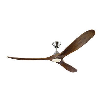 Monte Carlo Fan Company Maverick Max LED Ceiling Fan, Brushed Steel - 3MAVR70BSD