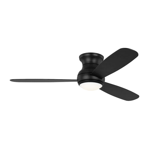 Monte Carlo Fan Orbis 52 Hugger LED Ceiling Fan, Black/Frosted - 3OBSHR52MBKD