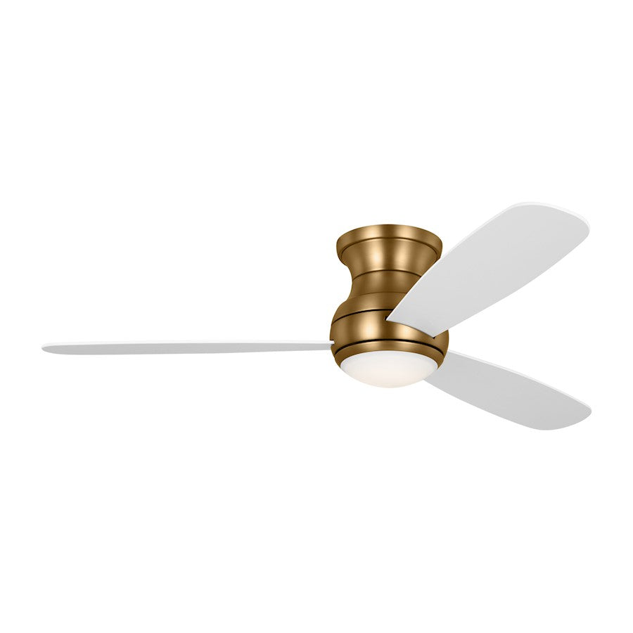 Monte Carlo Fan Orbis 52 Hugger LED Ceiling Fan, Brass/Frosted - 3OBSHR52SBD