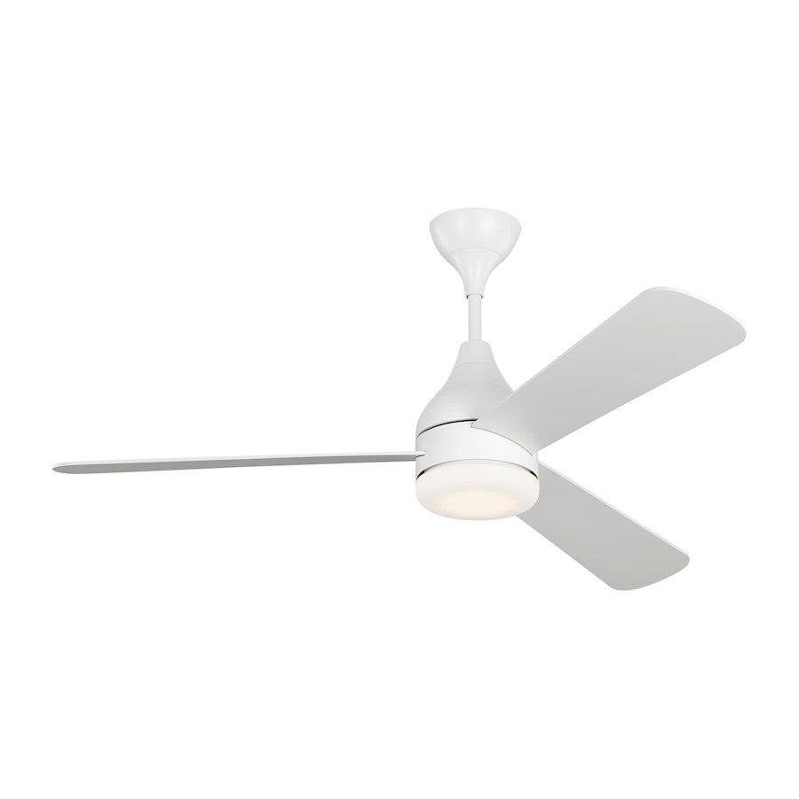 Monte Carlo Fan Co. Streaming Smart 52" Ceiling Fan, White/Opal - 3STMSM52RZWD