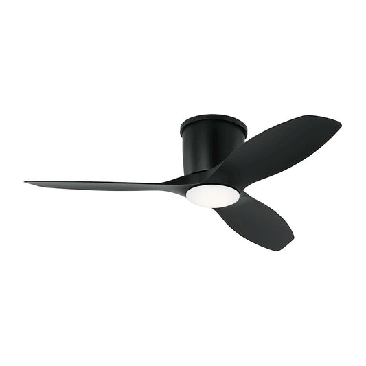 Monte Carlo Fan Titus 44 Hugger LED Ceiling Fan, Black/Frosted - 3TTHR44MBKD