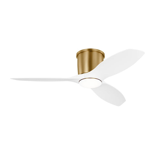 Monte Carlo Fan Titus 44 Hugger LED Ceiling Fan, Brass/Frosted - 3TTHR44SBD