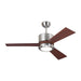 Monte Carlo Fan Company Vision II Ceiling Fan, Steel/Teak ABS - 3VNR42BSD-V1