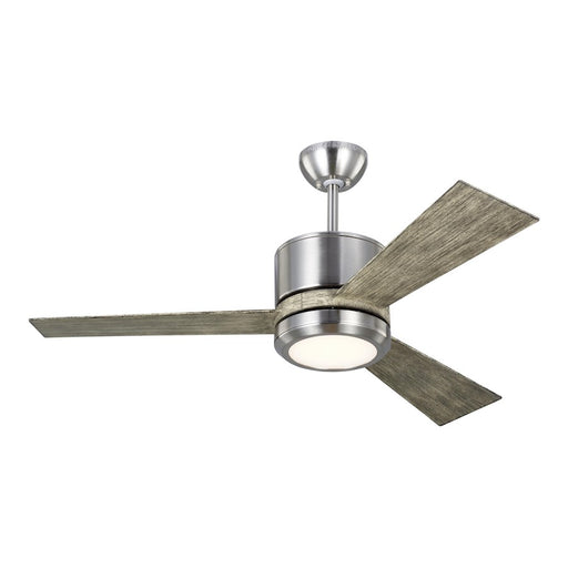 Monte Carlo Fan Company Vision II Ceiling Fan, Steel/Grey Oak - 3VNR42BSLGD-V1