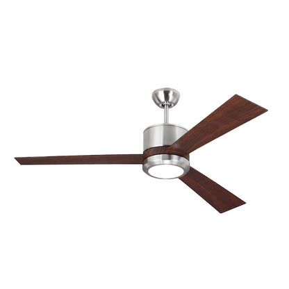 Monte Carlo Fan Company Vision Ceiling Fan, Steel/Grey Oak - 3VNR52BSLGD-V1