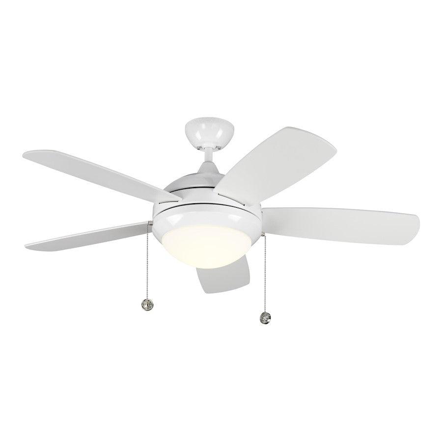 Monte Carlo Fan Company Discus Classic II Ceiling Fan, White/Opal - 5DIC44WHD-V1