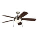 Monte Carlo Fan Company Discus Classic Ceiling Fan, Steel/Opal - 5DIC52BSD-V1