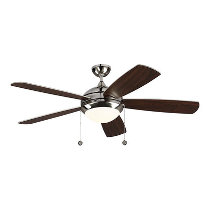 Monte Carlo Fan Company Discus Classic Ceiling Fan, Nickel/Opal - 5DIC52PND-V1