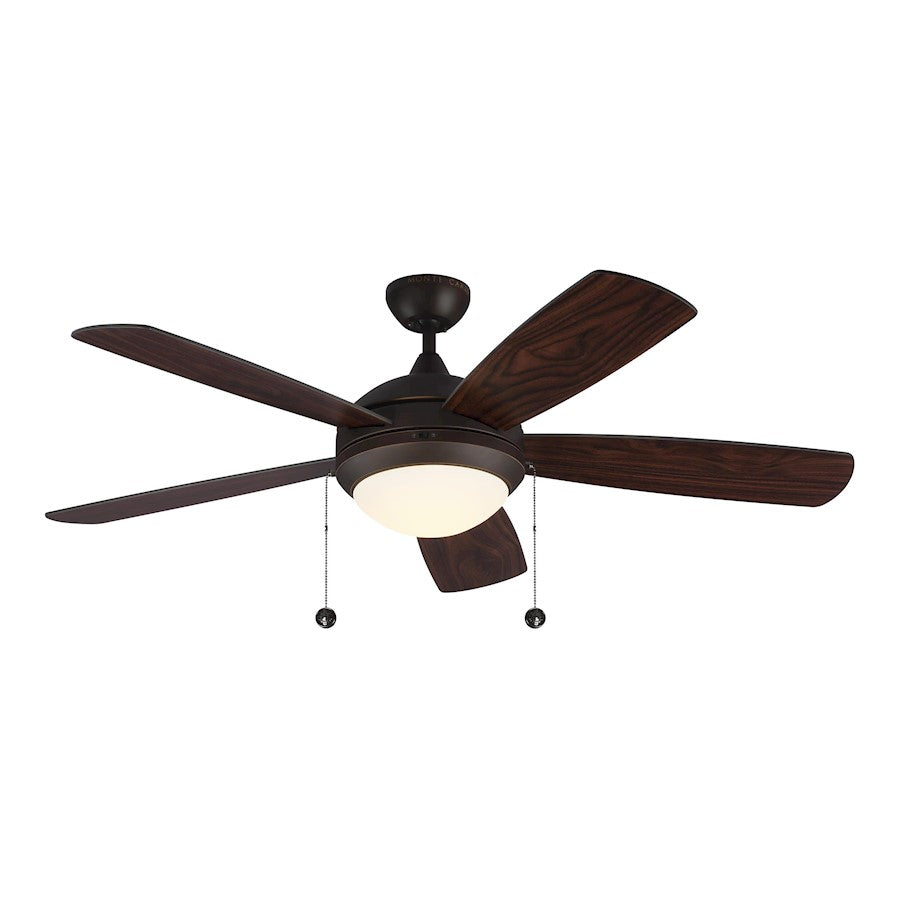 Monte Carlo Fan Company Discus Classic Ceiling Fan, Bronze/Opal - 5DIC52RBD-V1