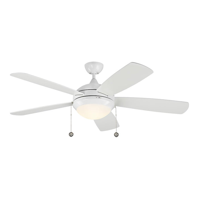 Monte Carlo Fan Company Discus Classic Ceiling Fan, White/Opal - 5DIC52WHD-V1