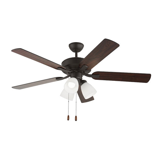 Monte Carlo Fan Linden 52 LED 3 Ceiling Fan, Bronze/Frosted White - 5LD52BZF