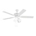 Monte Carlo Fan Linden 52 LED 3 Ceiling Fan, White/Frosted White - 5LD52RZWF