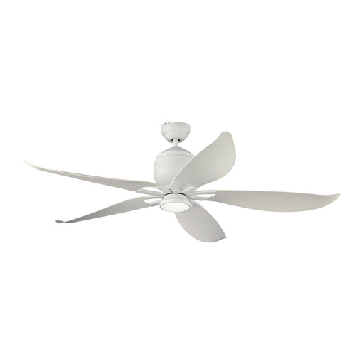 Monte Carlo Fan Company Lily Indoor Ceiling Fan, Matte White - 5LLR56RZWD-V1