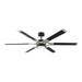 Monte Carlo Fan Company Loft 62" Ceiling Fan, Black/Brushed Steel - 6LFR62MBKD