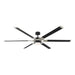 Monte Carlo Fan Company Loft 72" Ceiling Fan, Black/Brushed Steel - 6LFR72MBKD