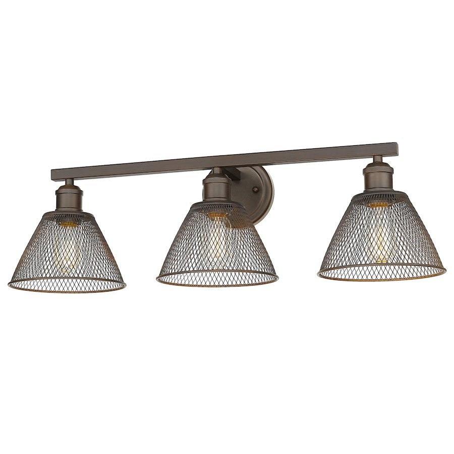 Golden Lighting Carver 3 Light Bath Vanity, Rubbed Bronze - 0304-BA3RBZ