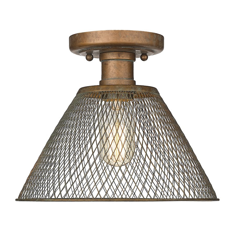 Golden Lighting Carver 1 Light Semi Flush Mount