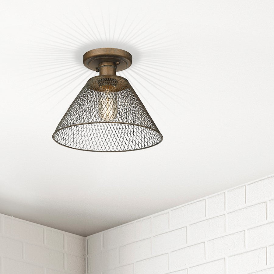 Golden Lighting Carver 1 Light Semi Flush Mount