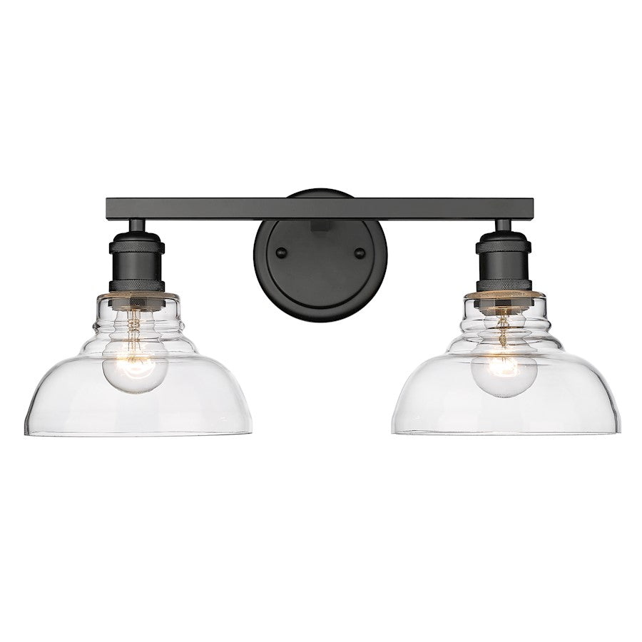 2 Light Bathroom Vanity Light, Black