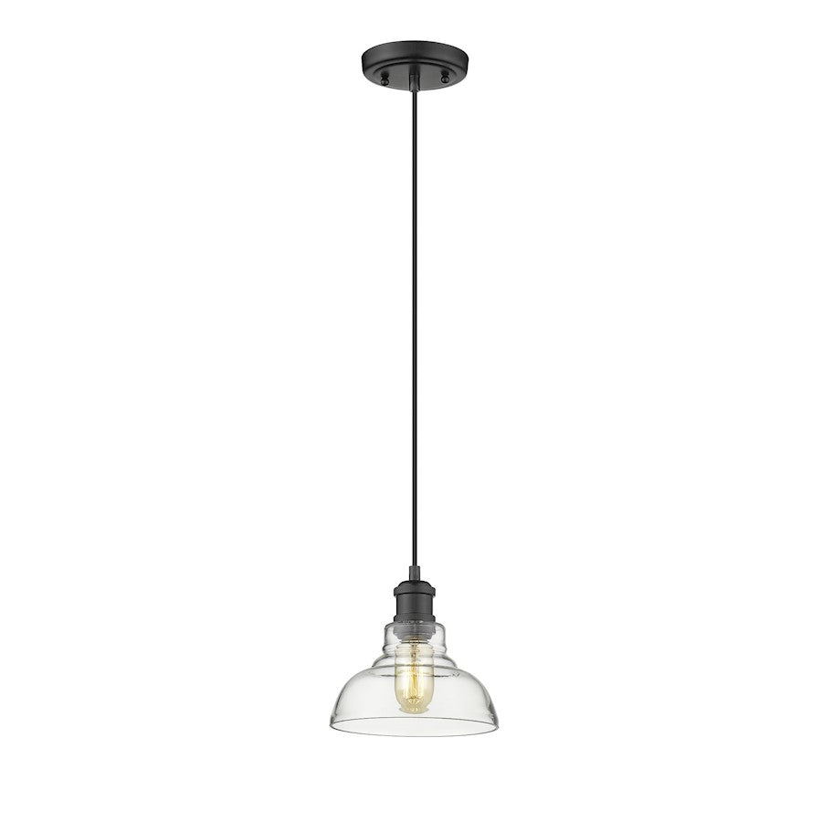 1 Light Mini Pendant, Matte Black