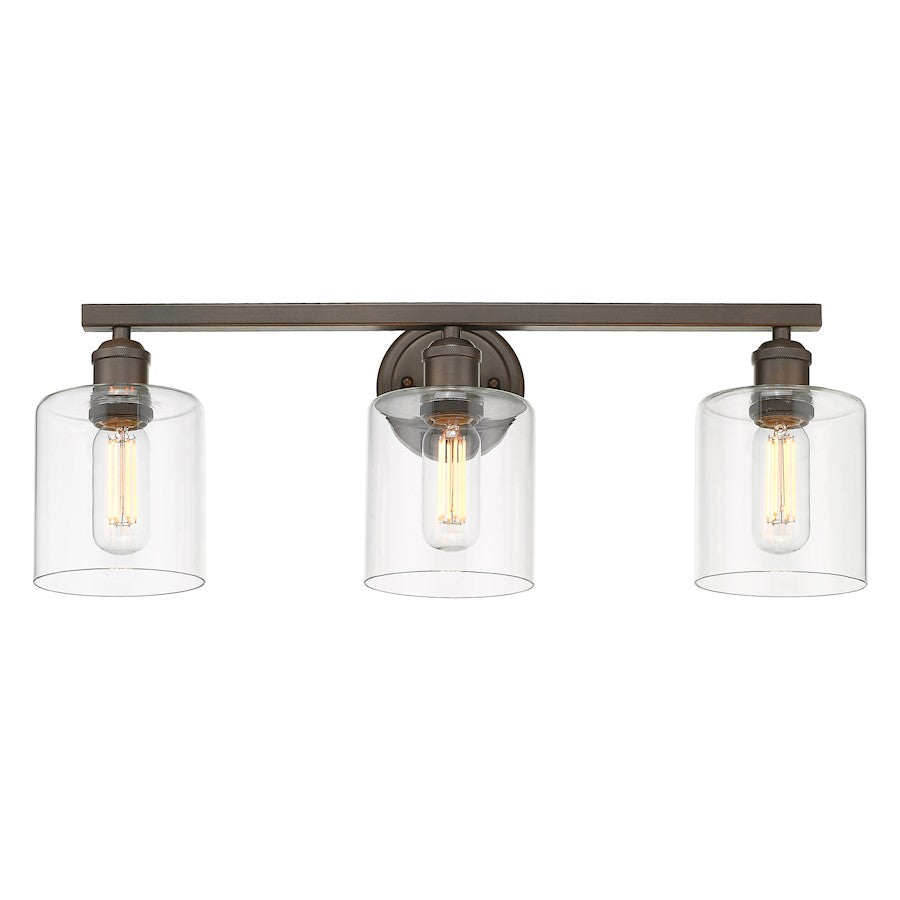 3 Light Bathroom Vanity Light, Rubbed Bronze