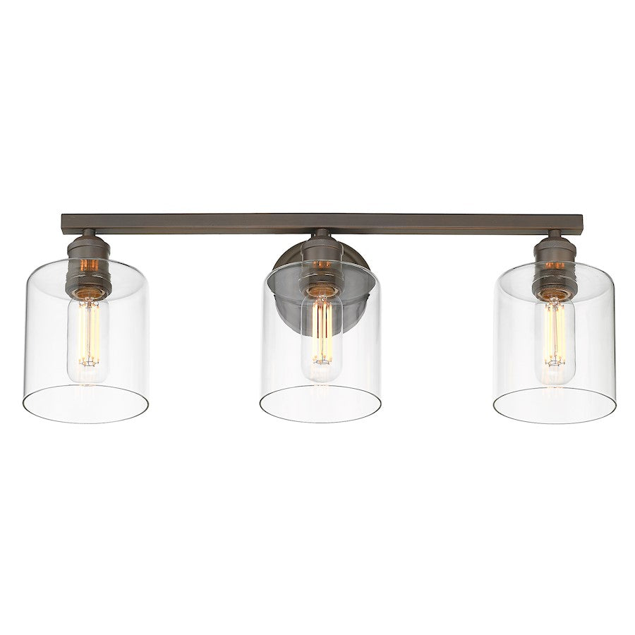 3 Light Bathroom Vanity Light, Rubbed Bronze