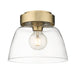 Golden Lighting Remy BCB 1 Light 10" Flush, Bronze/Clear - 0314-FM10BCB-CLR