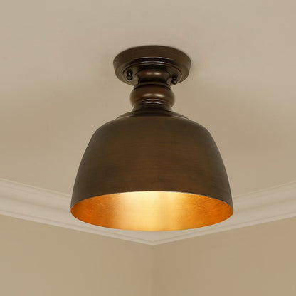 Golden Lighting Holmes 1 Light Flush Mount, Rubbed Bronze