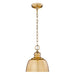 Golden Lighting Holmes 1 Light Mini Pendant, Modern Brushed Gold - 0316-M1LMBG