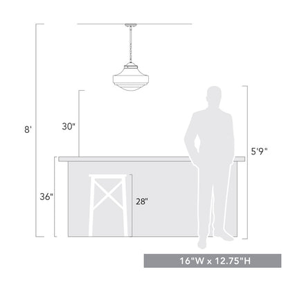 1 Light Pendant, Matte Black/Clear