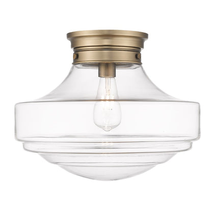 Golden Lighting Ingalls 1 Light Semi-Flush Mount, Brass