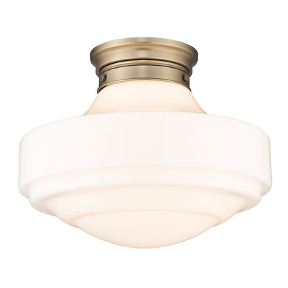 Golden Lighting Ingalls 1 Light Large Semi-Flush, BS/Vint Milk - 0508-LSFMBS-VMG