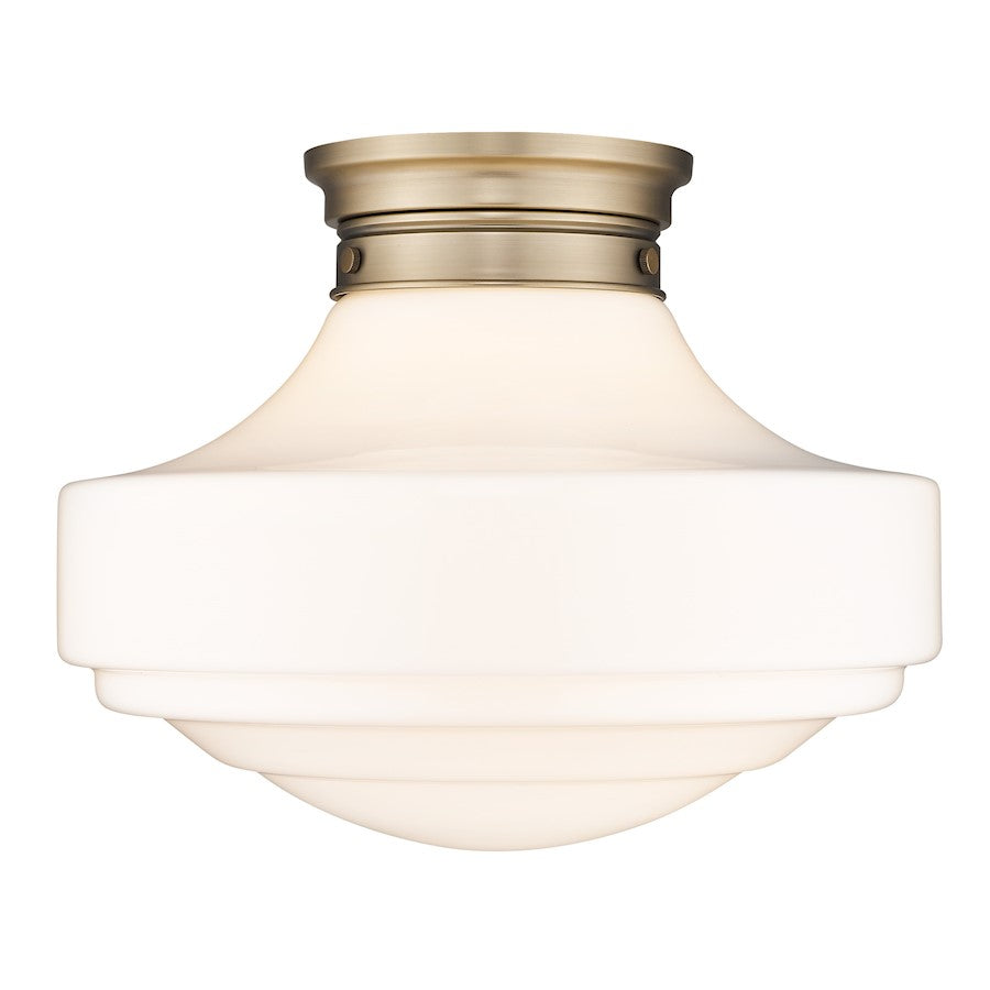 Golden Lighting Ingalls 1 Light Semi-Flush Mount, Brass