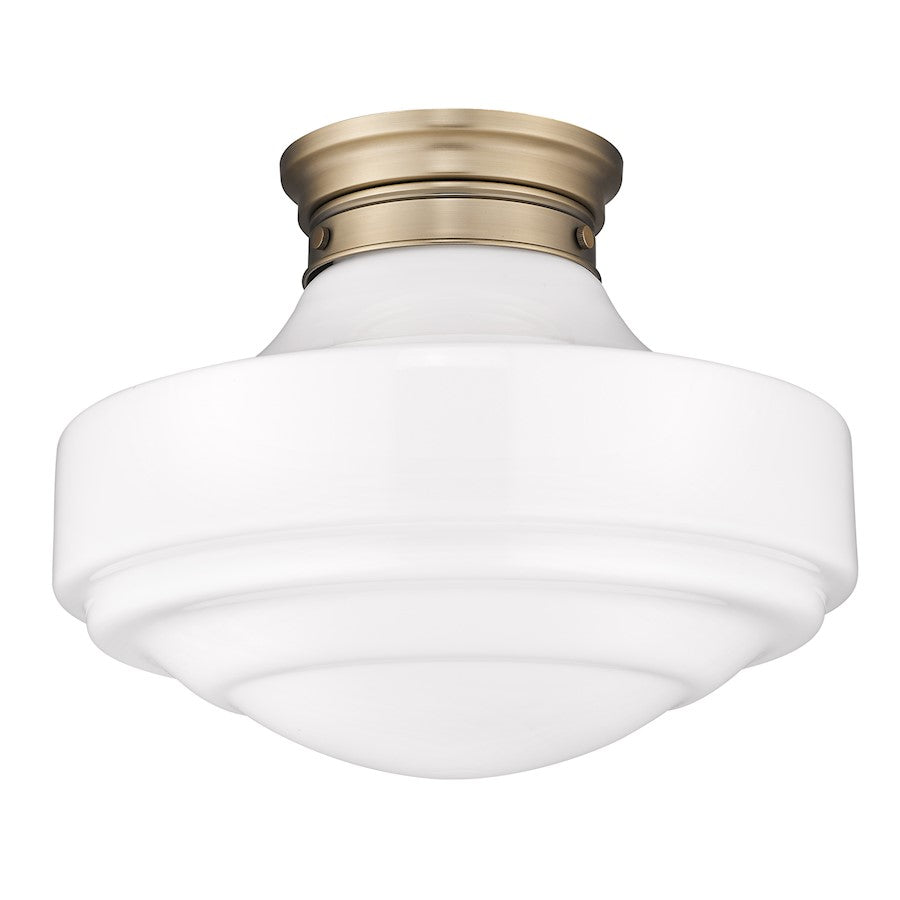 Golden Lighting Ingalls 1 Light Semi-Flush Mount, Brass