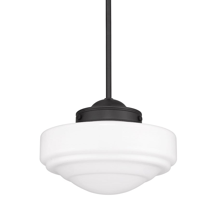 1 Light Pendant, Black/Milk