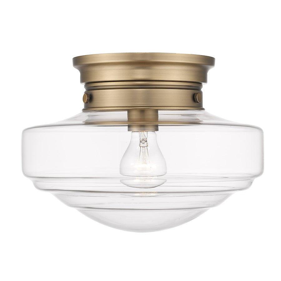 Golden Lighting Ingalls 1 Light Semi-Flush Mount, Brass