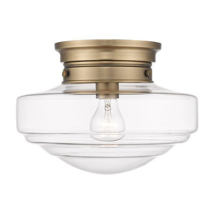 Golden Lighting Ingalls 1 Light Semi-Flush Mount, Brass