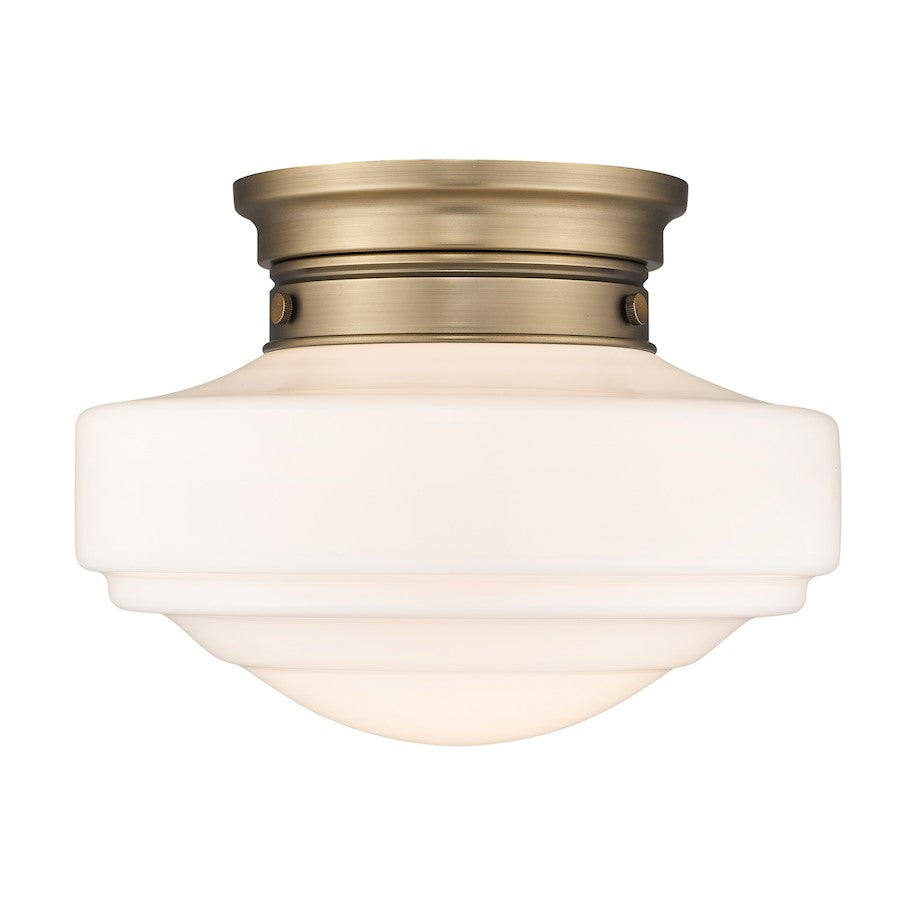 Golden Lighting Ingalls 1 Light Semi-Flush Mount, Brass