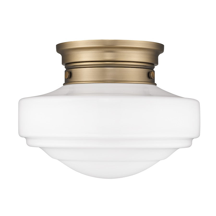 Golden Lighting Ingalls 1 Light Semi-Flush Mount, Brass